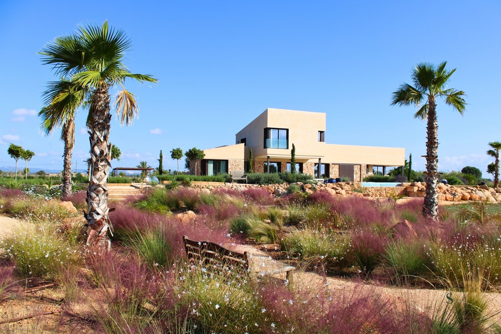 Lush regenerative landscape design in Campos, Mallorca