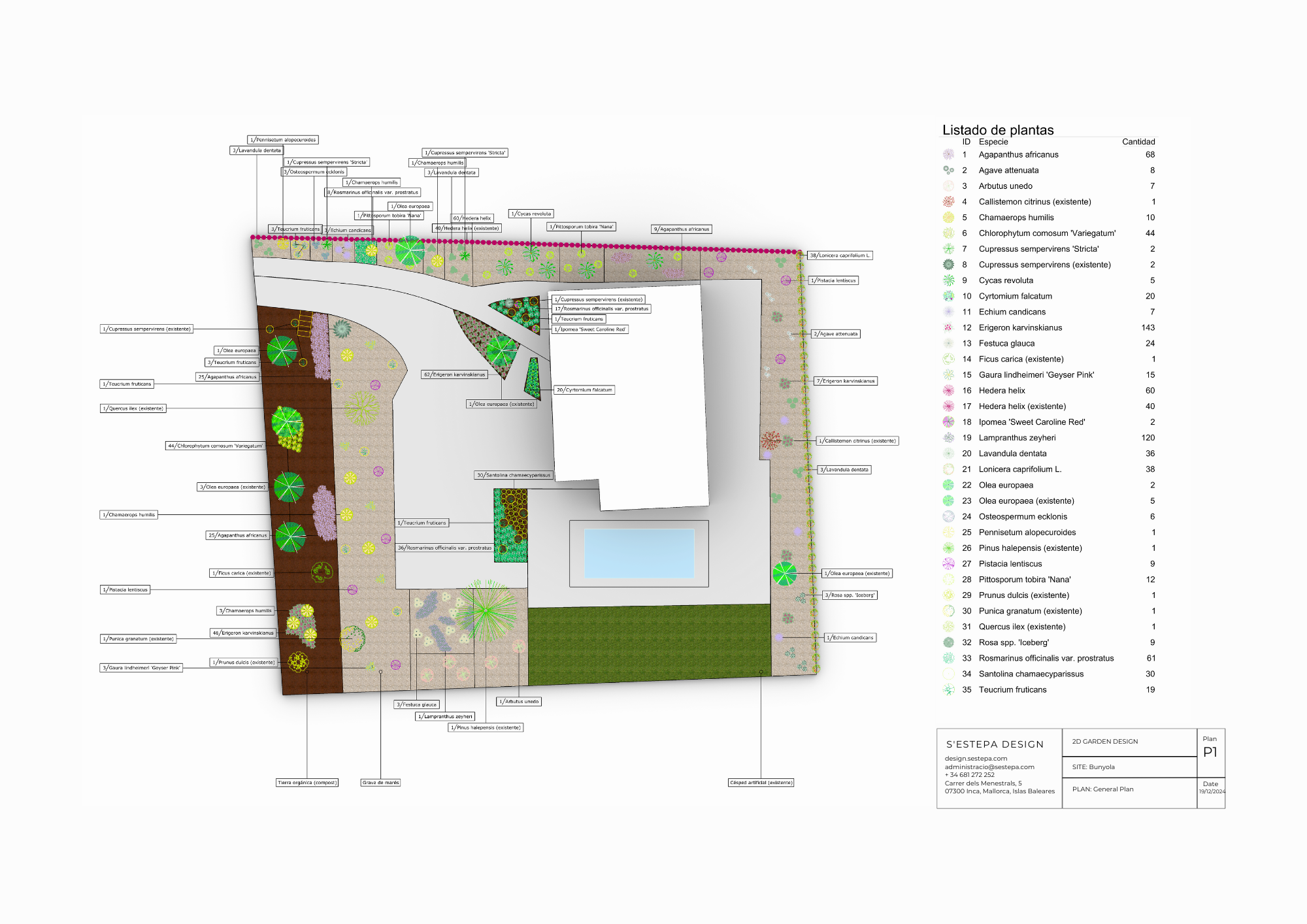GARDEN LANDSCAPE DESIGN BUNYOLA MALLORCA SESTEPA DESIGN — Bunyola Terraces